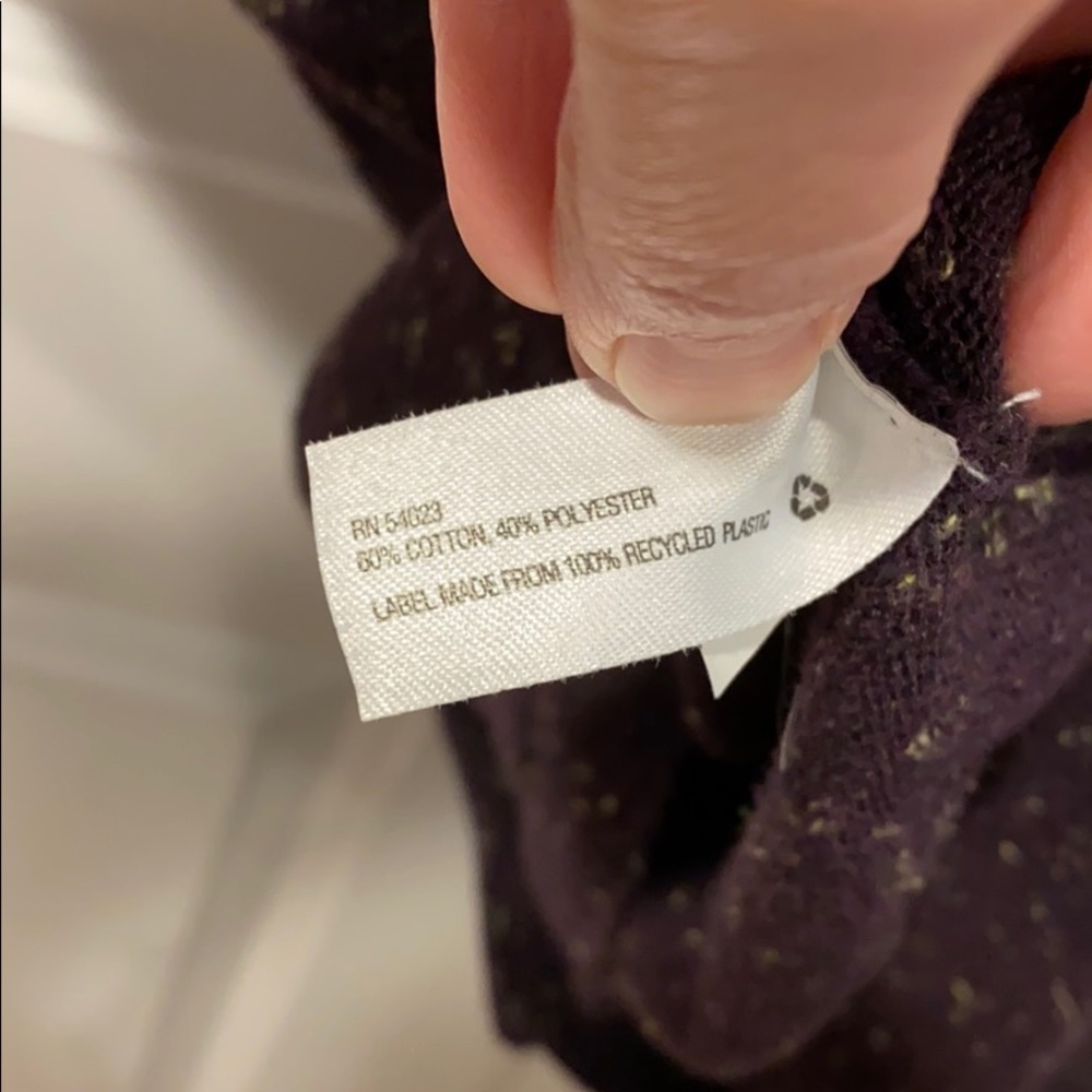 Gap Purple Marled Grandpa Cardi EUC - Picture 8 of 8